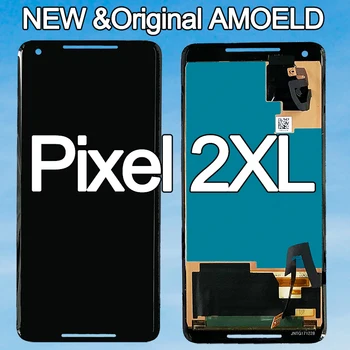 100% Оригинальный Amoled Для Google Pixel 2 XL ЖК-дисплей с Сенсорным экраном для Google Pixel2 2XL Дигитайзер В Сборе Запасные Части