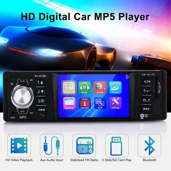4,1-дюймовый автомобильный HD MP5 плеер Дистанционное управление Bluetooth Парковка Видео заднего хода Интерфейс USB/TF/AUX Автомагнитола Стерео Аудио