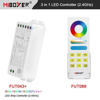 Miboxer (RGB RGBW RGB + CCT) 3 в 1 Контроллер светодиодной Ленты DMX512 2,4 G Дистанционное выключение света синхронизации Лампы Ленты Диммер 12V 24V Max15A