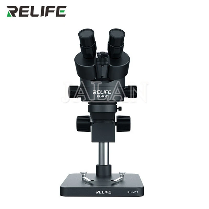 RELIFE RL-M3T-B1, Тринокулярный микроскоп 0,7-4,5 X с непрерывным увеличением Для ремонта печатных плат мобильного телефона, электронное устройство