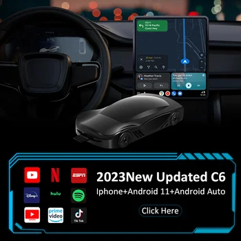 Беспроводной Автомобильный ключ Leranda C6 Для Apple CarPlay Android Auto Netflix Youtube Waze Spotify Mirrorlink Слот для SD-карт объемом до 128 ГБ