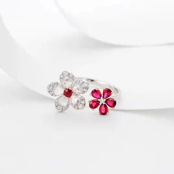 кольцо с бриллиантом 18 карат для женщин, рубин 1.4 карат, аутентичный натуральный бриллиант, капля воды, милый романтический подарок на годовщину