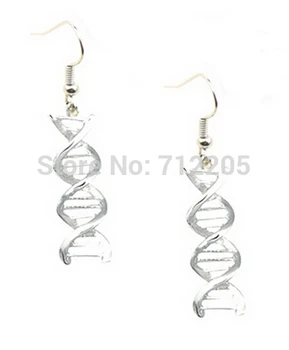 модные серьги ДНК с серебряным покрытием в количестве 100 пар (E102760)