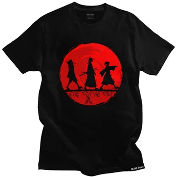Потрясающая Красная футболка Samurai Champloo, Мужская Футболка с коротким рукавом из Аниме Манга Mugen Fuu, Повседневная футболка Из Мягкого Хлопка, облегающие Футболки, Топы, Подарок